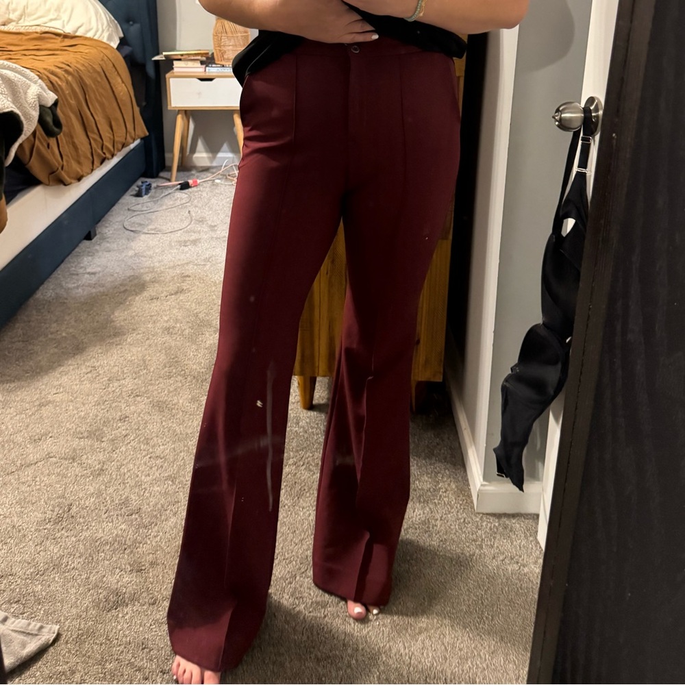 Women's Express Burgundy Flared Pants